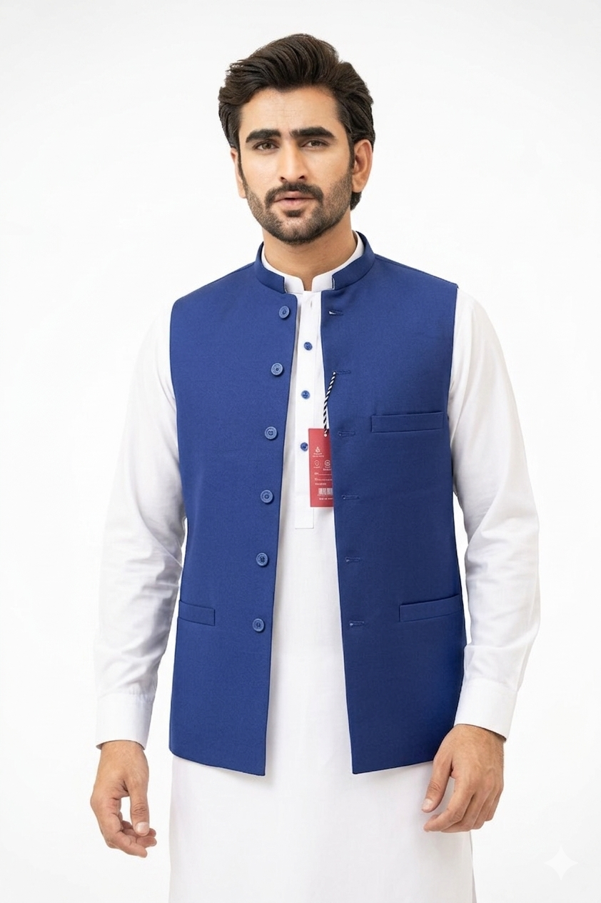 Electric Blue Waistcoat