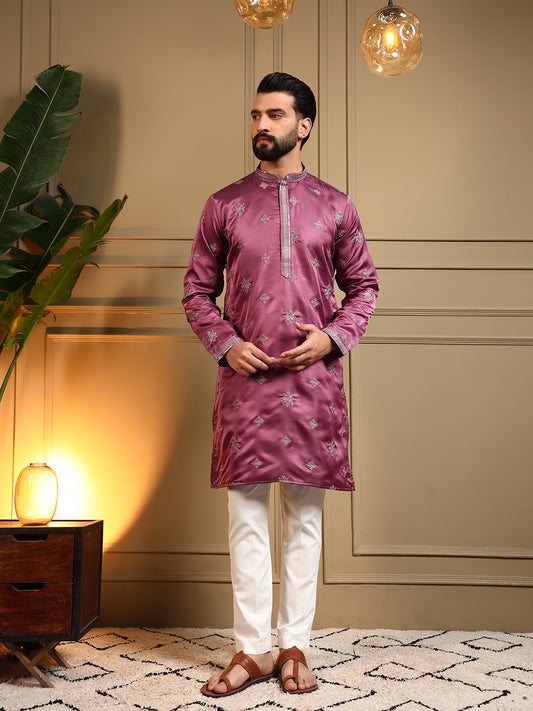 Royal Silk Purple Kurta Pajama