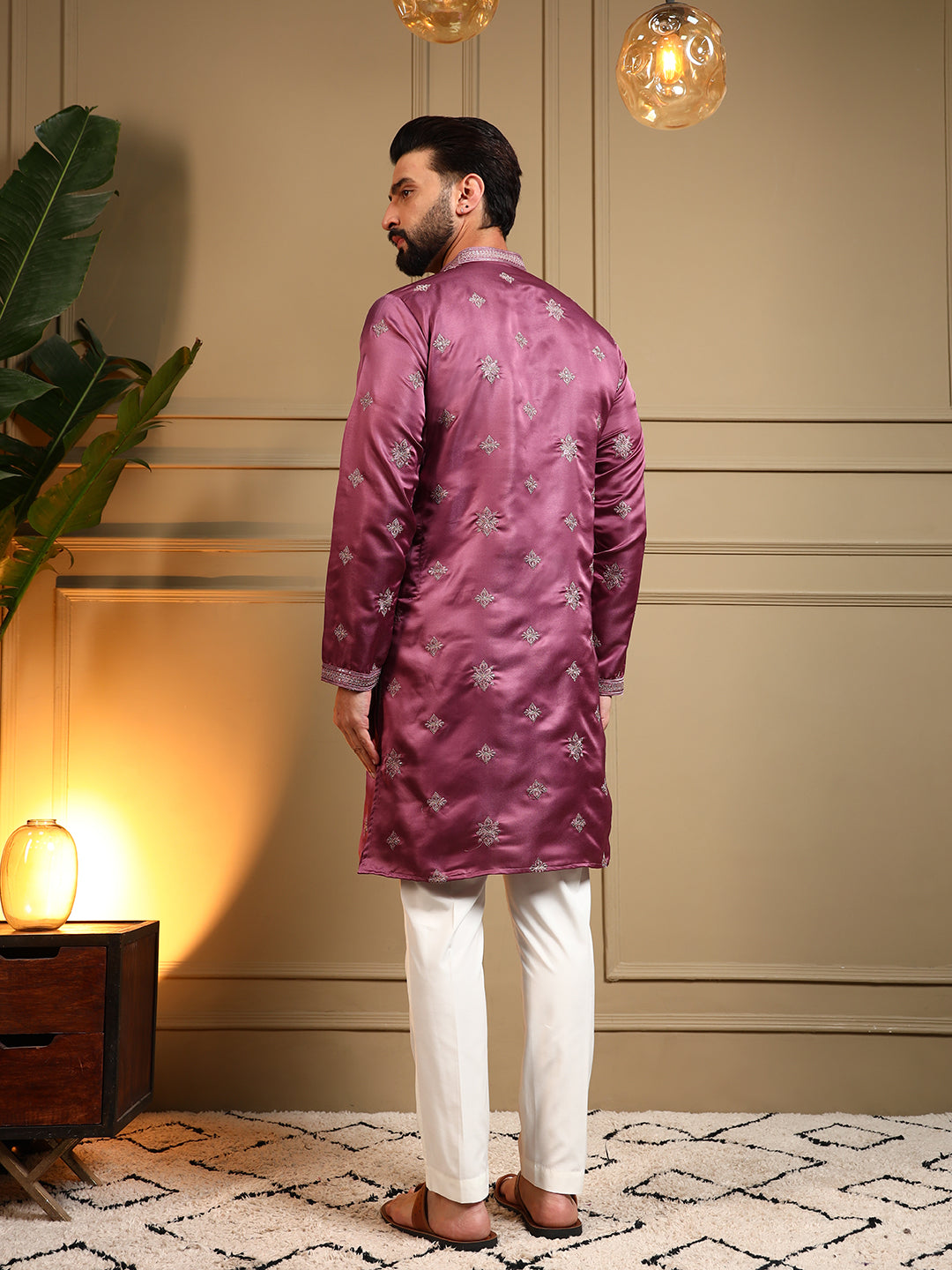 Royal Silk Purple Kurta Pajama