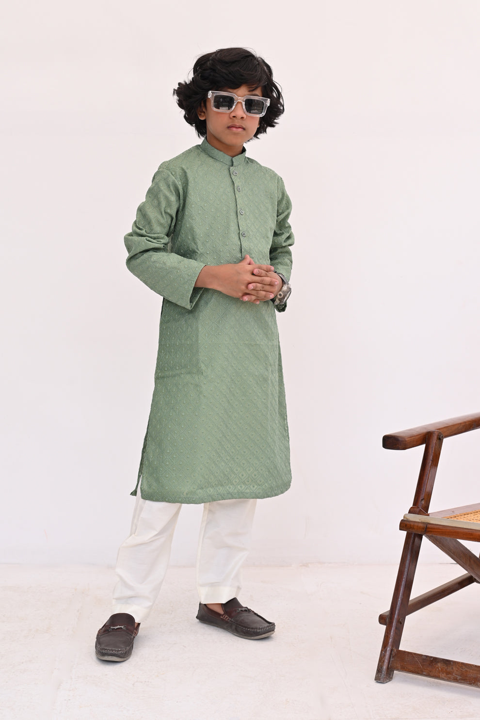 Mint Crush Chikankari Kurta Pajama