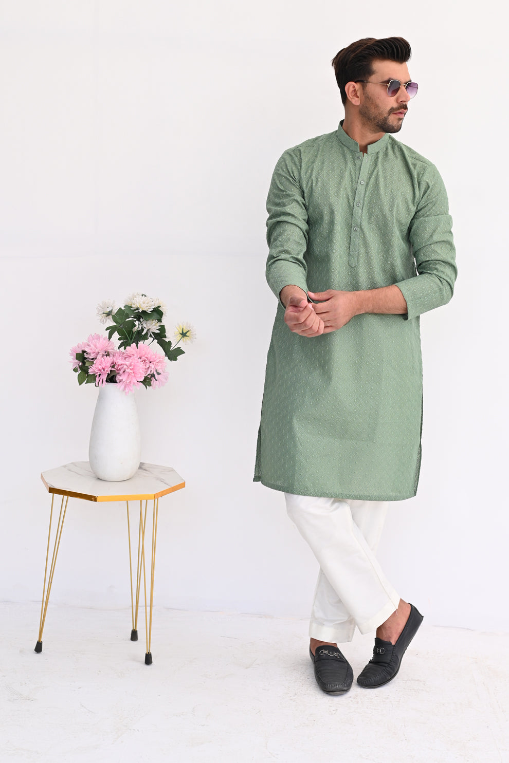 Mint Crush Chikankari Kurta Pajama