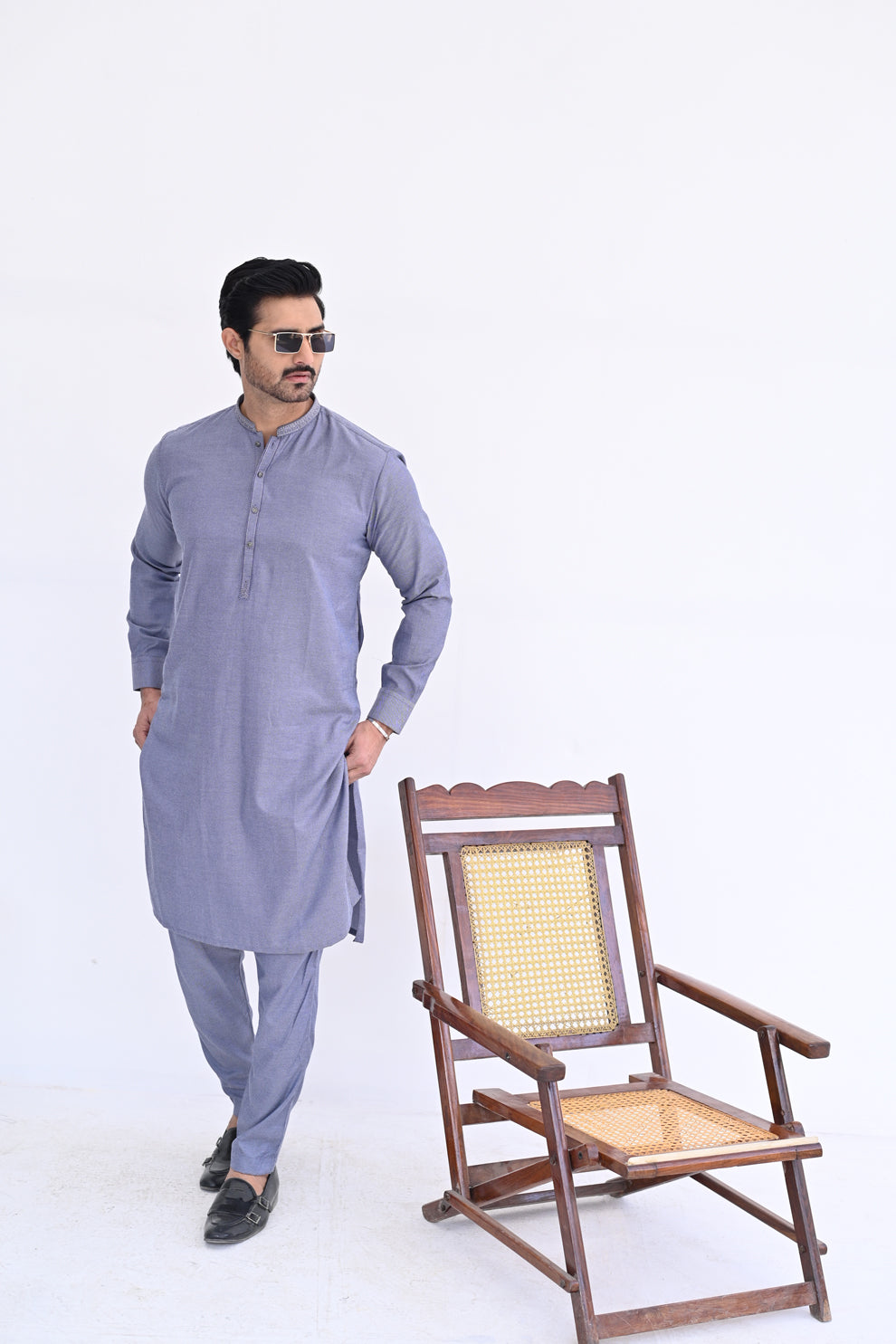 Slate Blue Sky Kurta Pajama