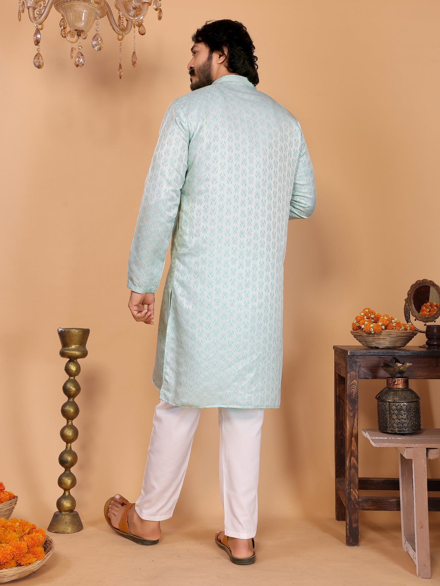 Green Sea-Glass Kurta Pajama