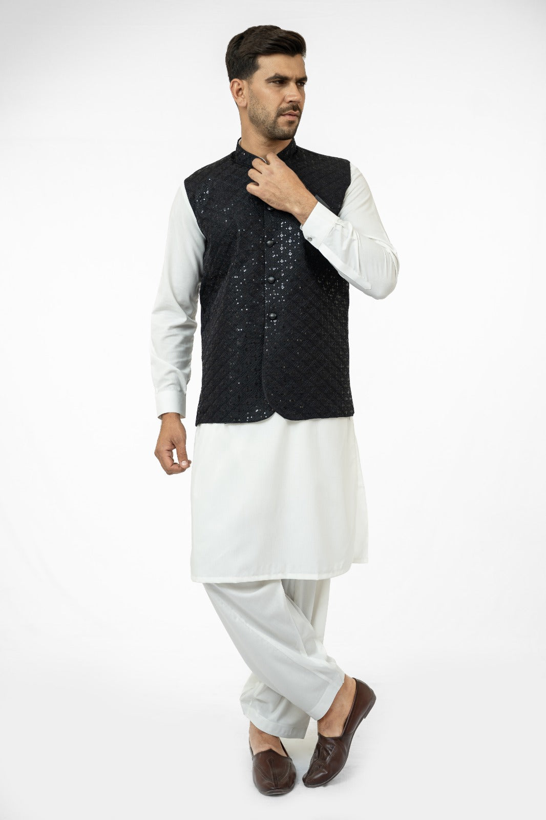 Glistening Black Waistcoat
