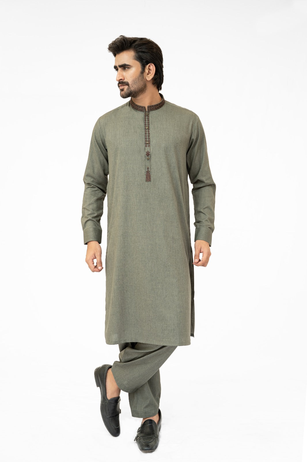 Army Green Kurta Shalwar