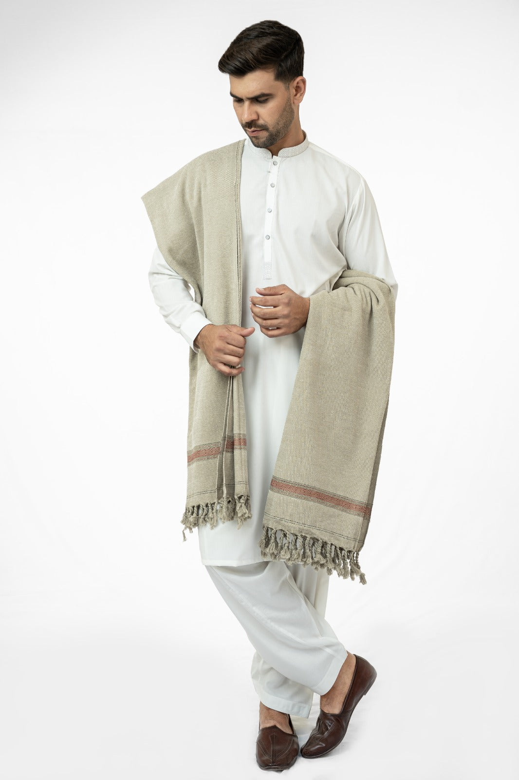 Beige Drape Shawl