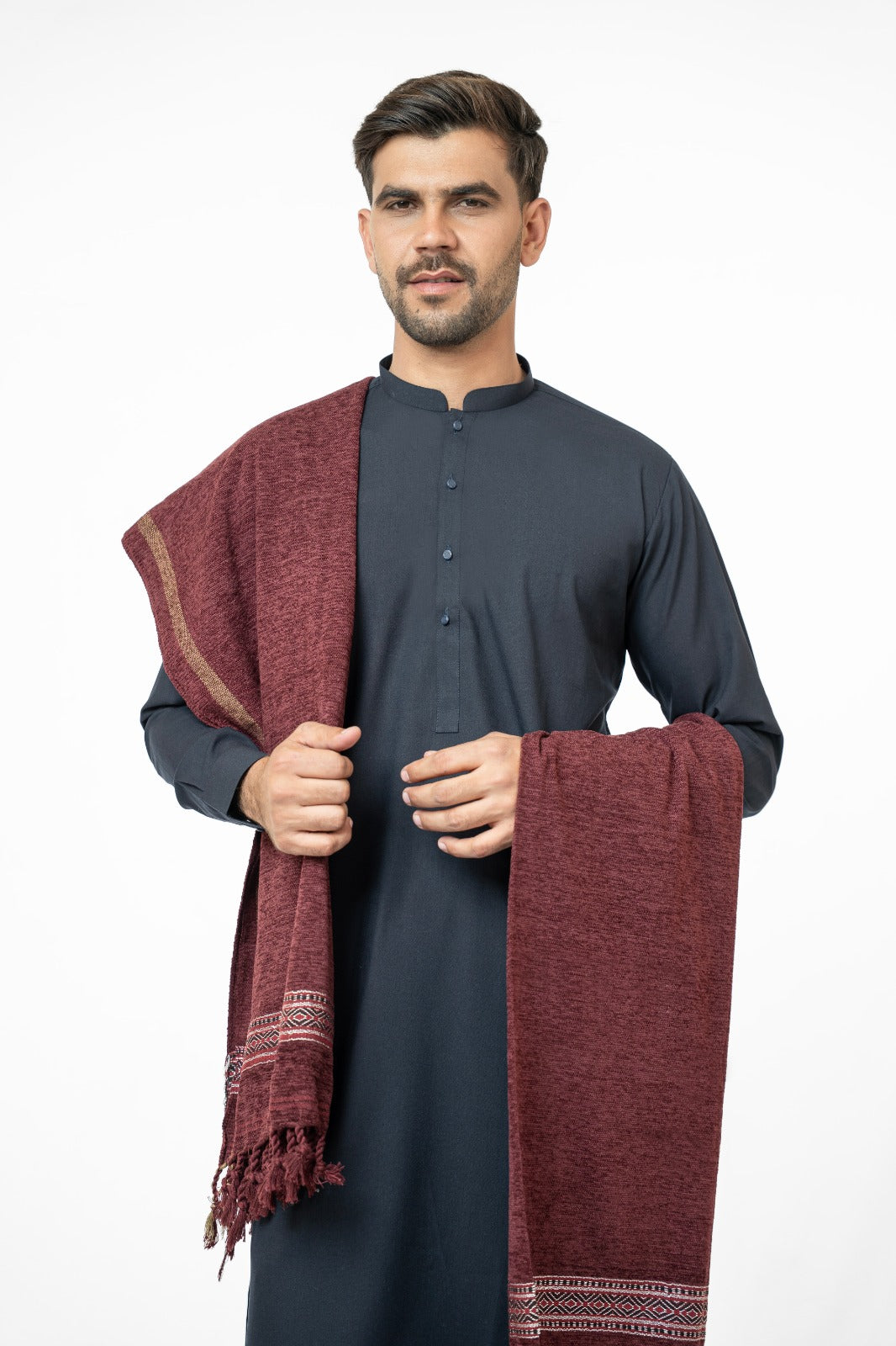 Maroon Drape Shawl