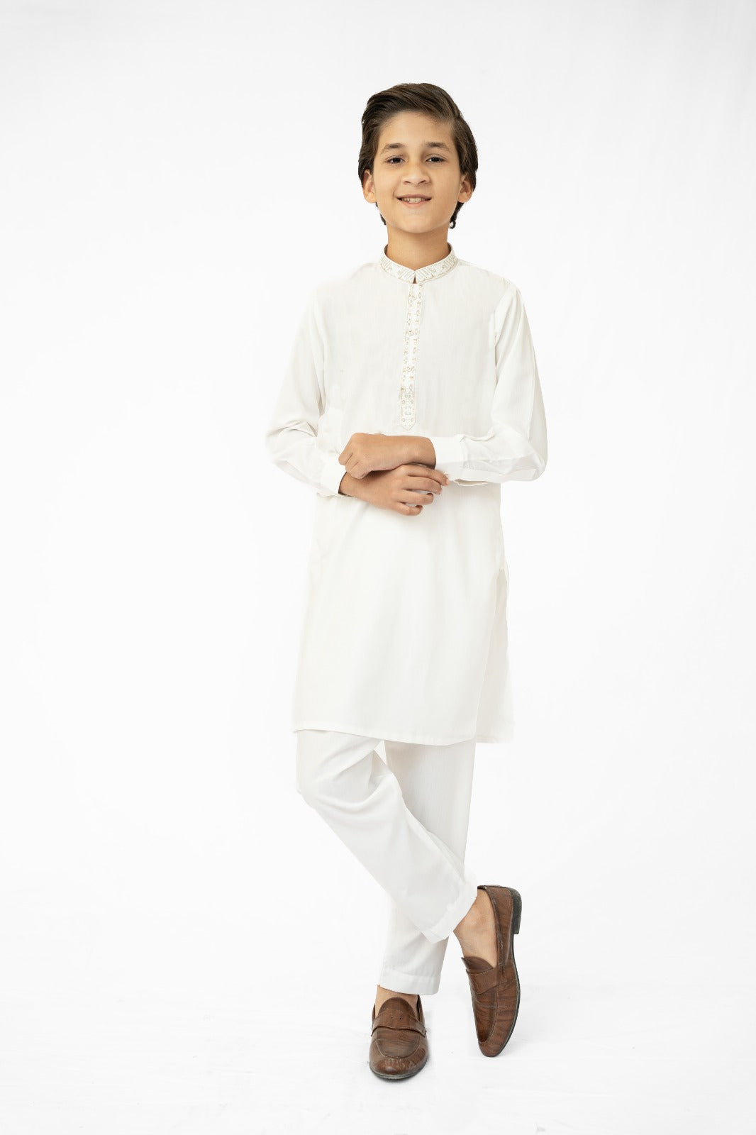 White Wave Boys Kurta Pajama