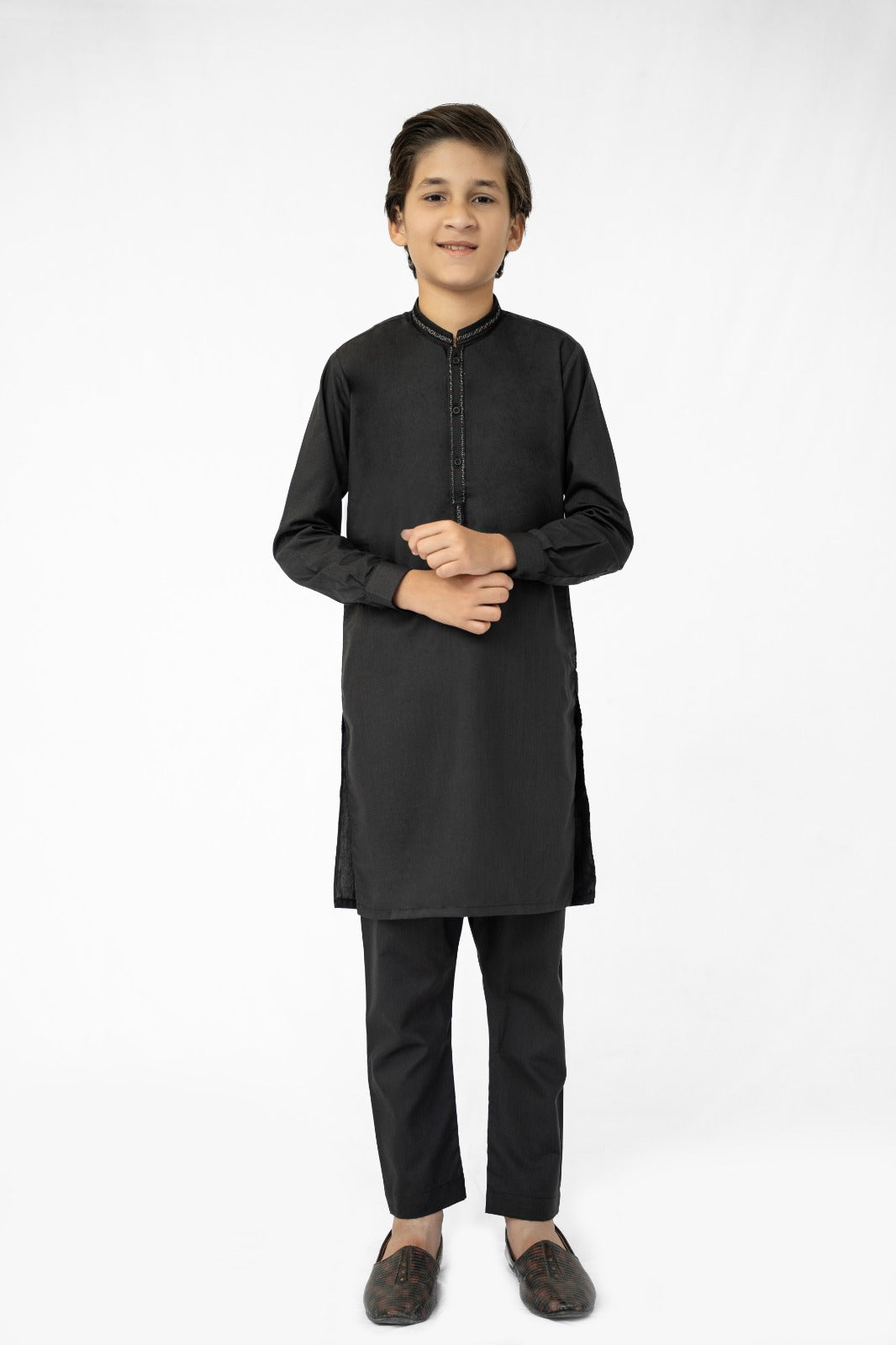 Bold Black Boys Kurta Pajama