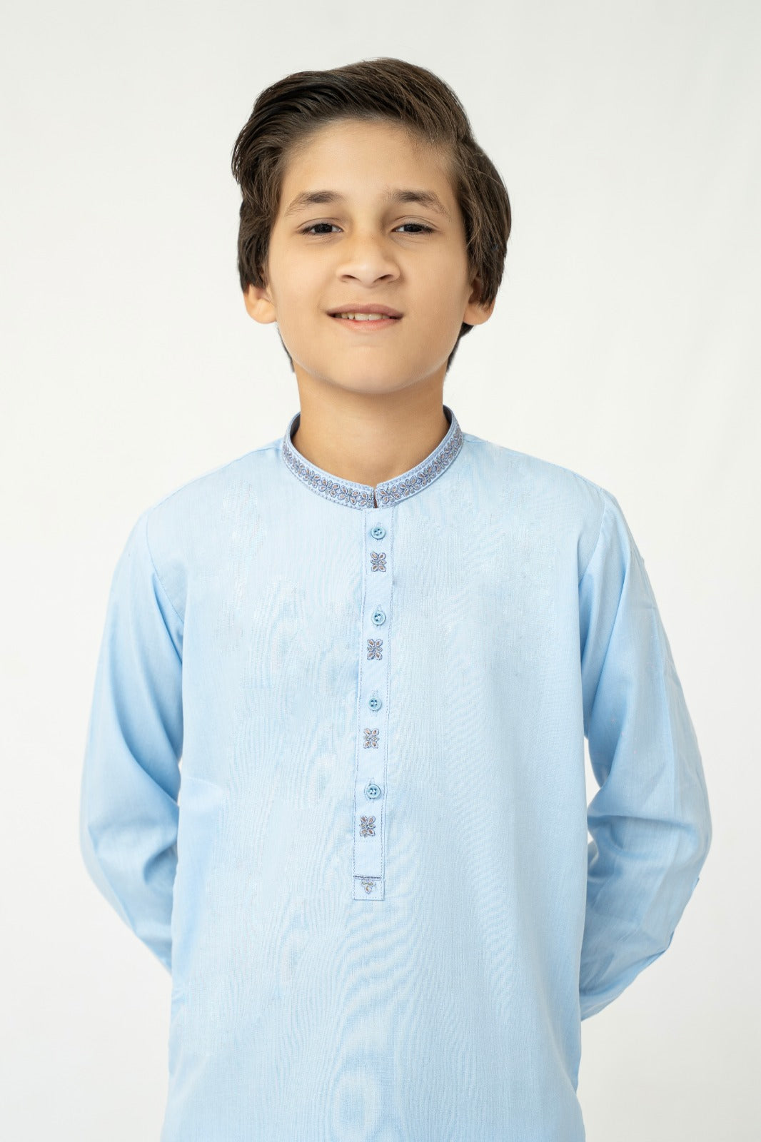 Bright Blue Boys Kurta Shalwar