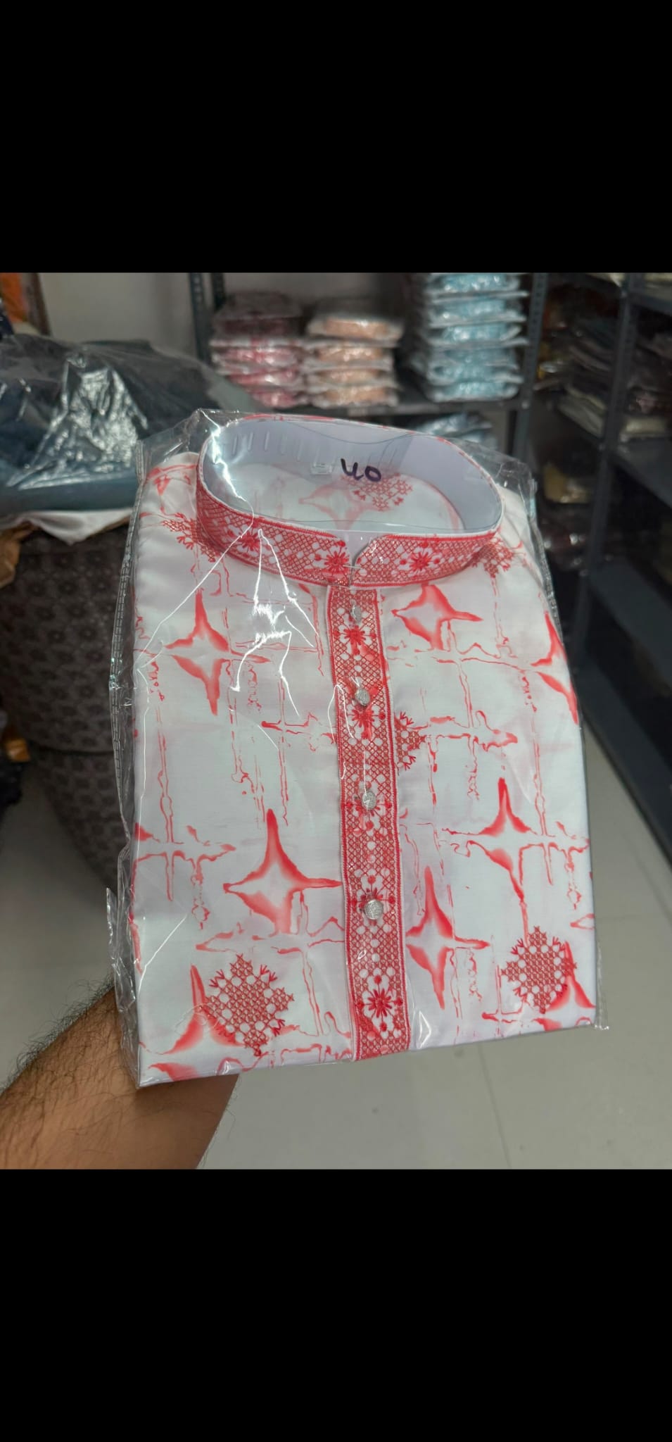 Pink & white sequins Kurta Pajama
