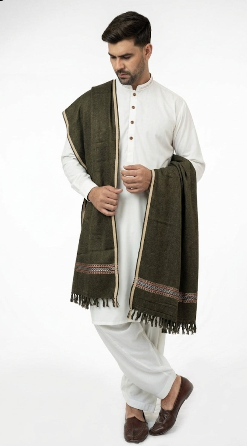 Army Green Drape Shawl