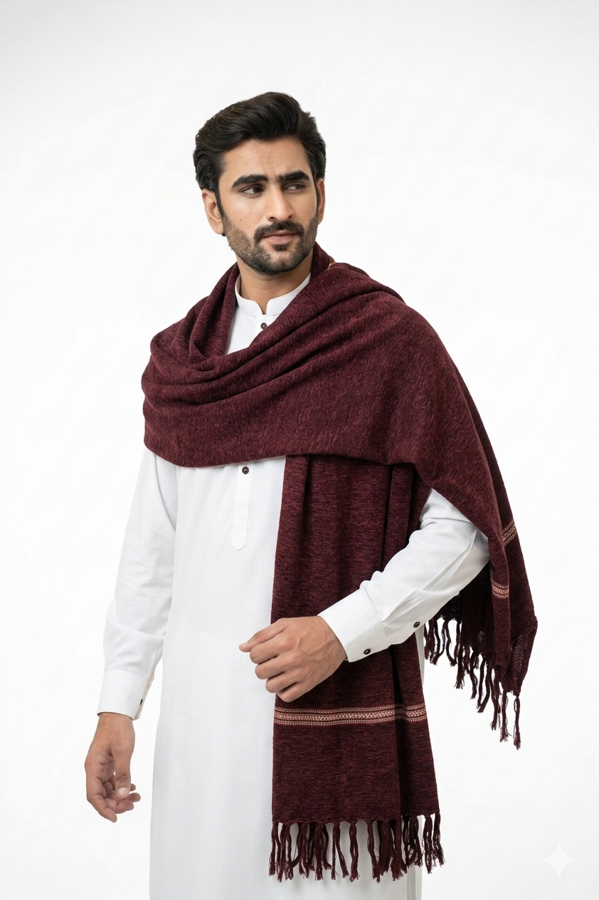 Red Drape Shawl