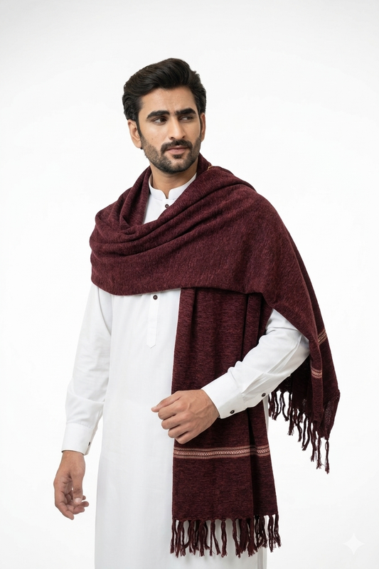 Red Drape Shawl