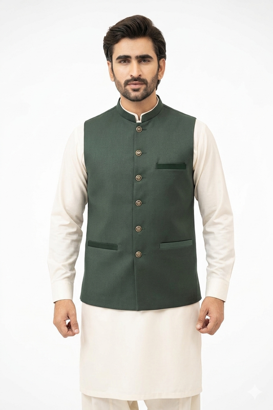 Dark Green Waistcoat