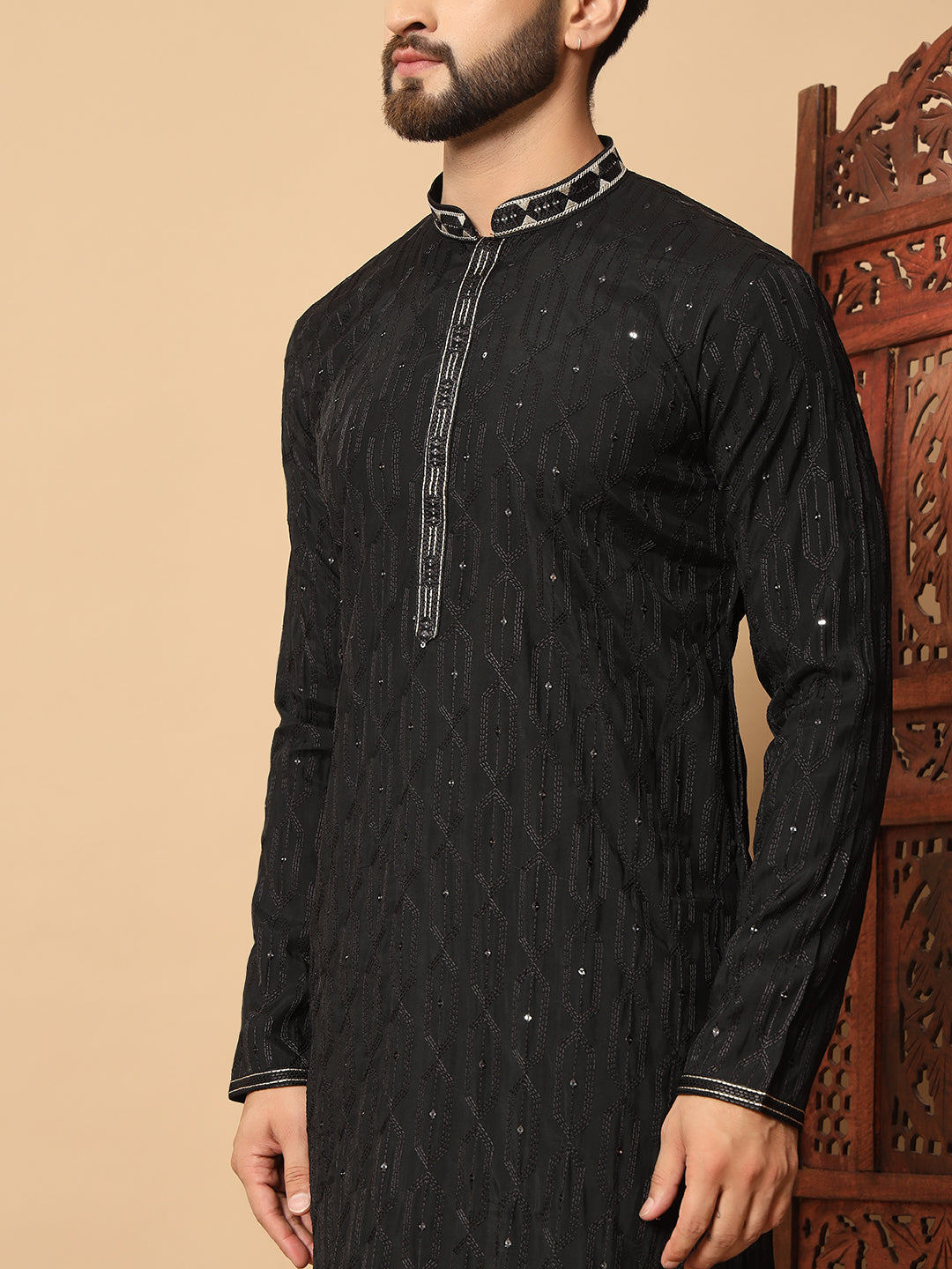 Onyx Black Kurta Pajama