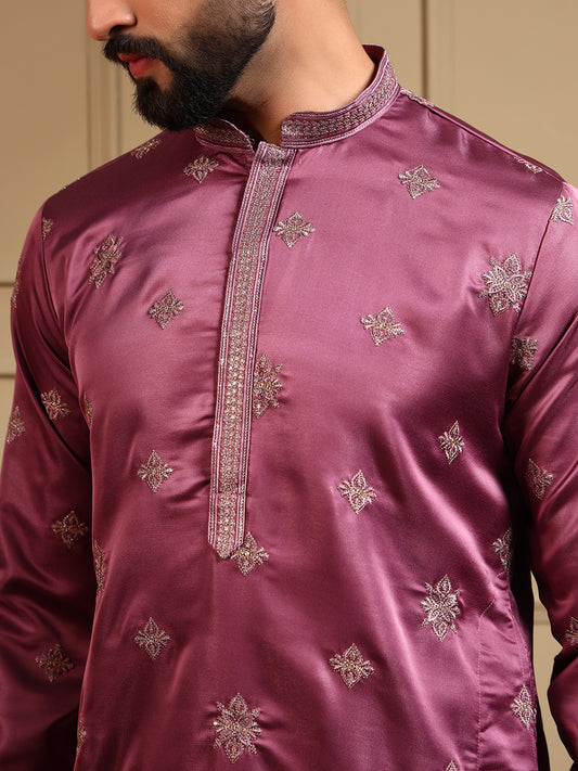 Royal Silk Purple Kurta Pajama