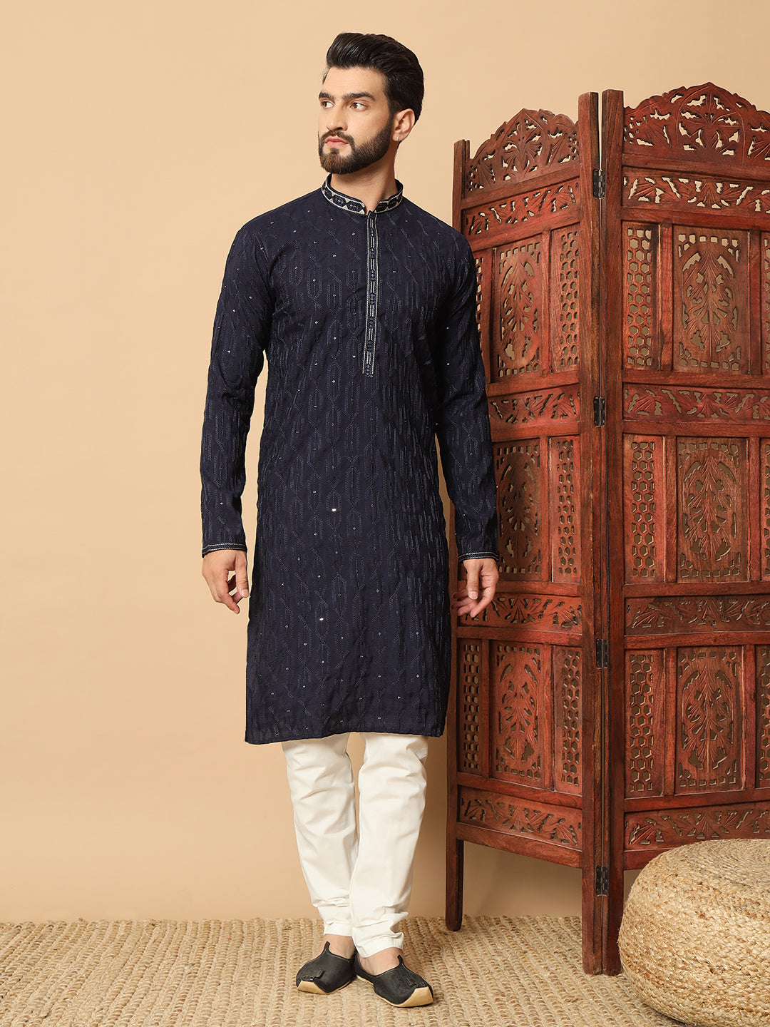 Electric Navy Kurta Pajama
