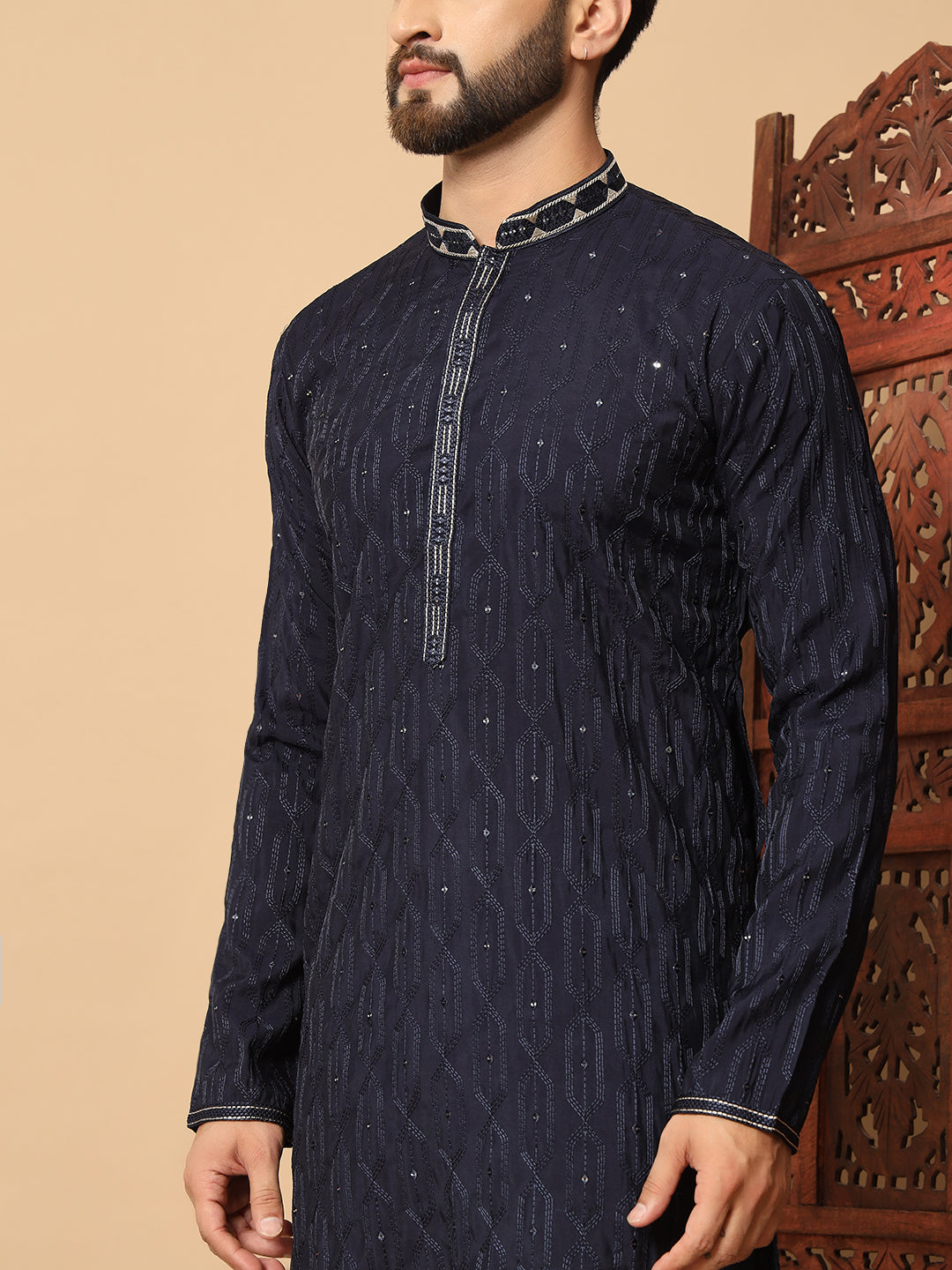 Electric Navy Kurta Pajama