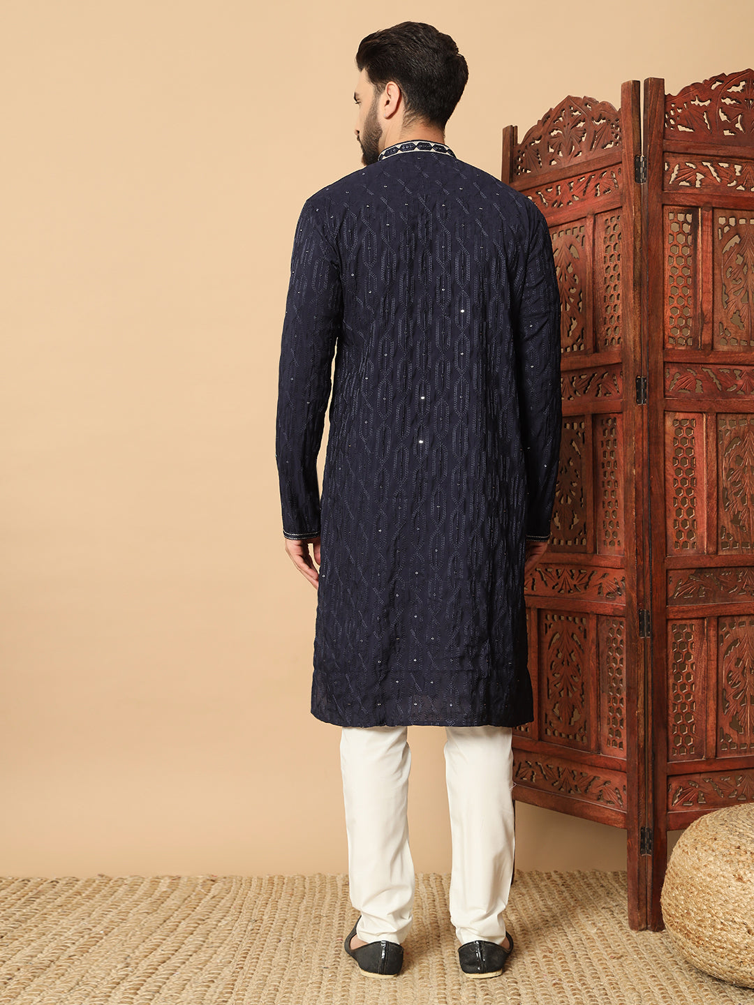 Electric Navy Kurta Pajama