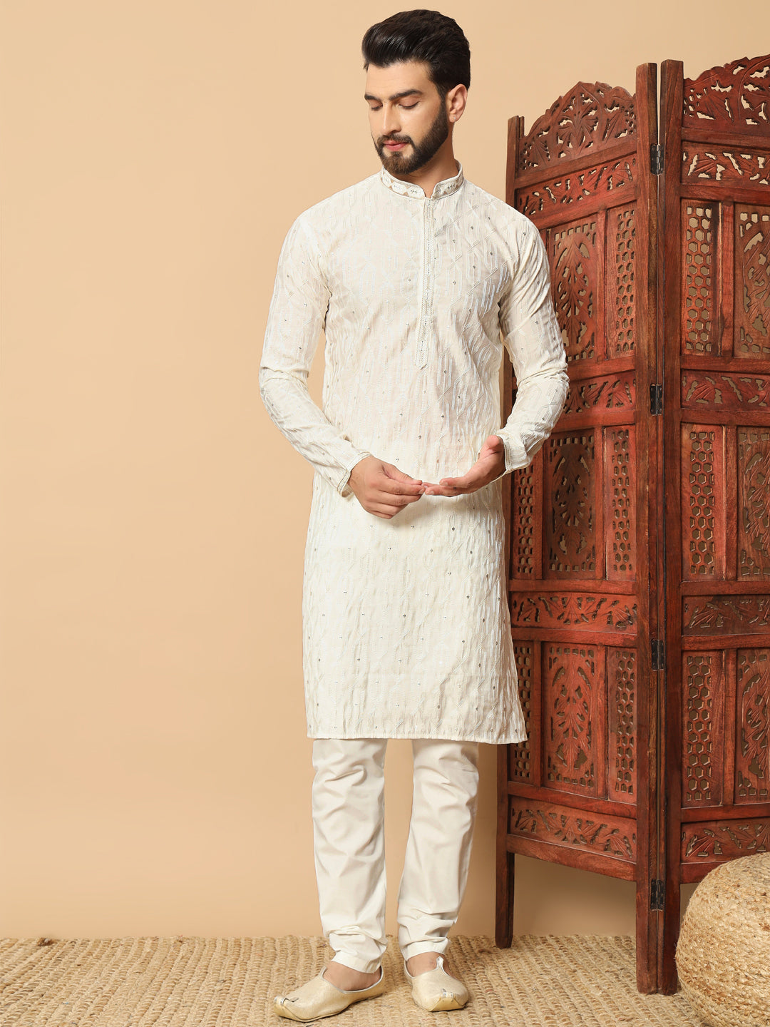 Cream Vanilla Kurta Pajama
