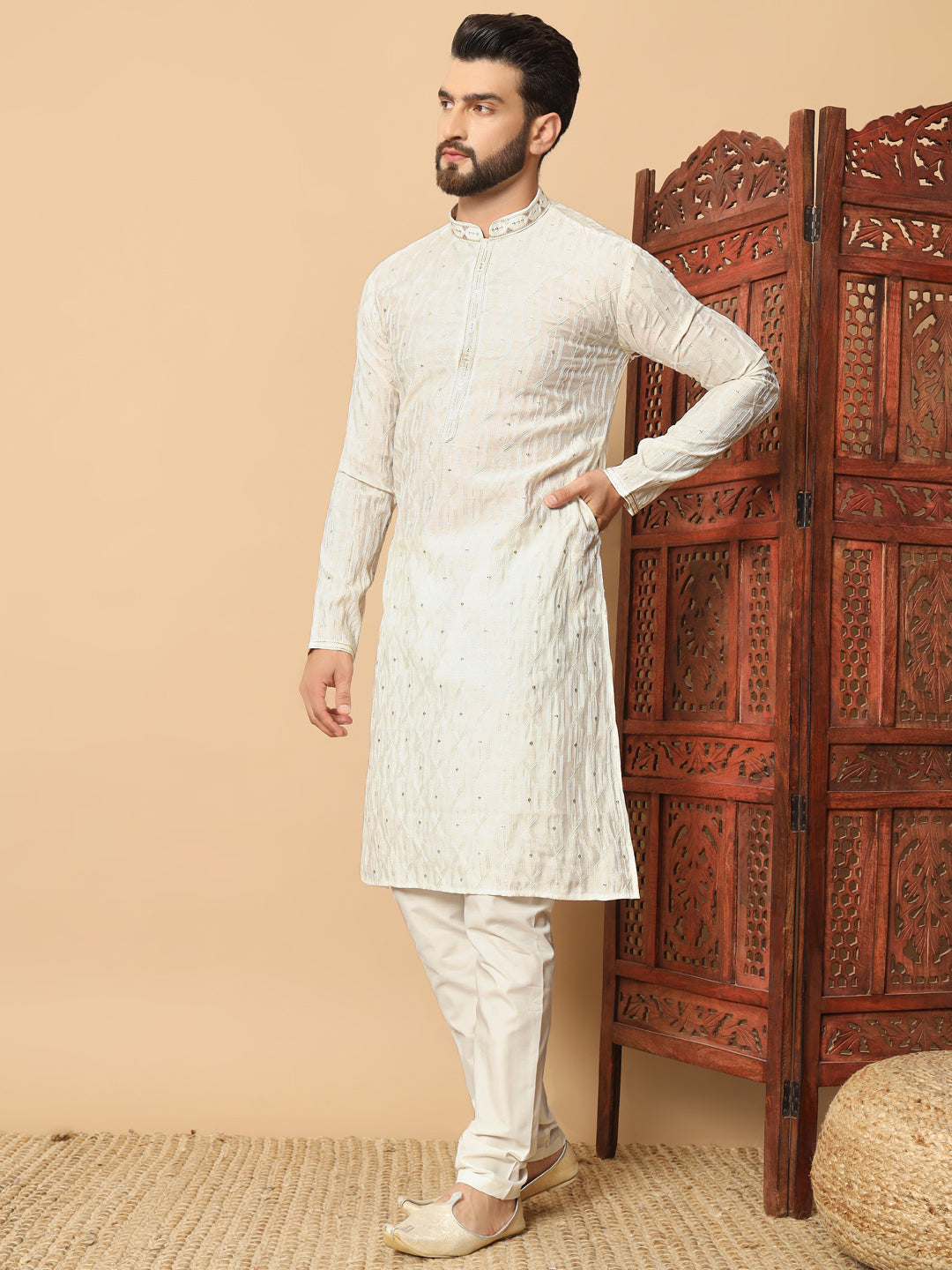 Cream Vanilla Kurta Pajama