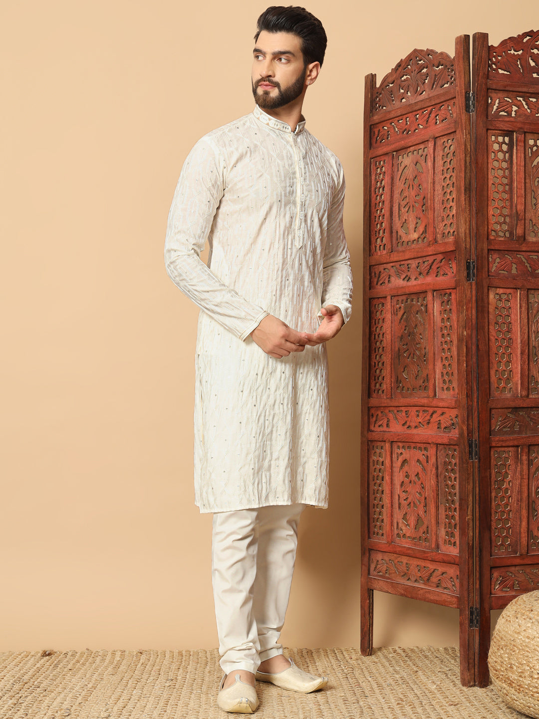 Cream Vanilla Kurta Pajama