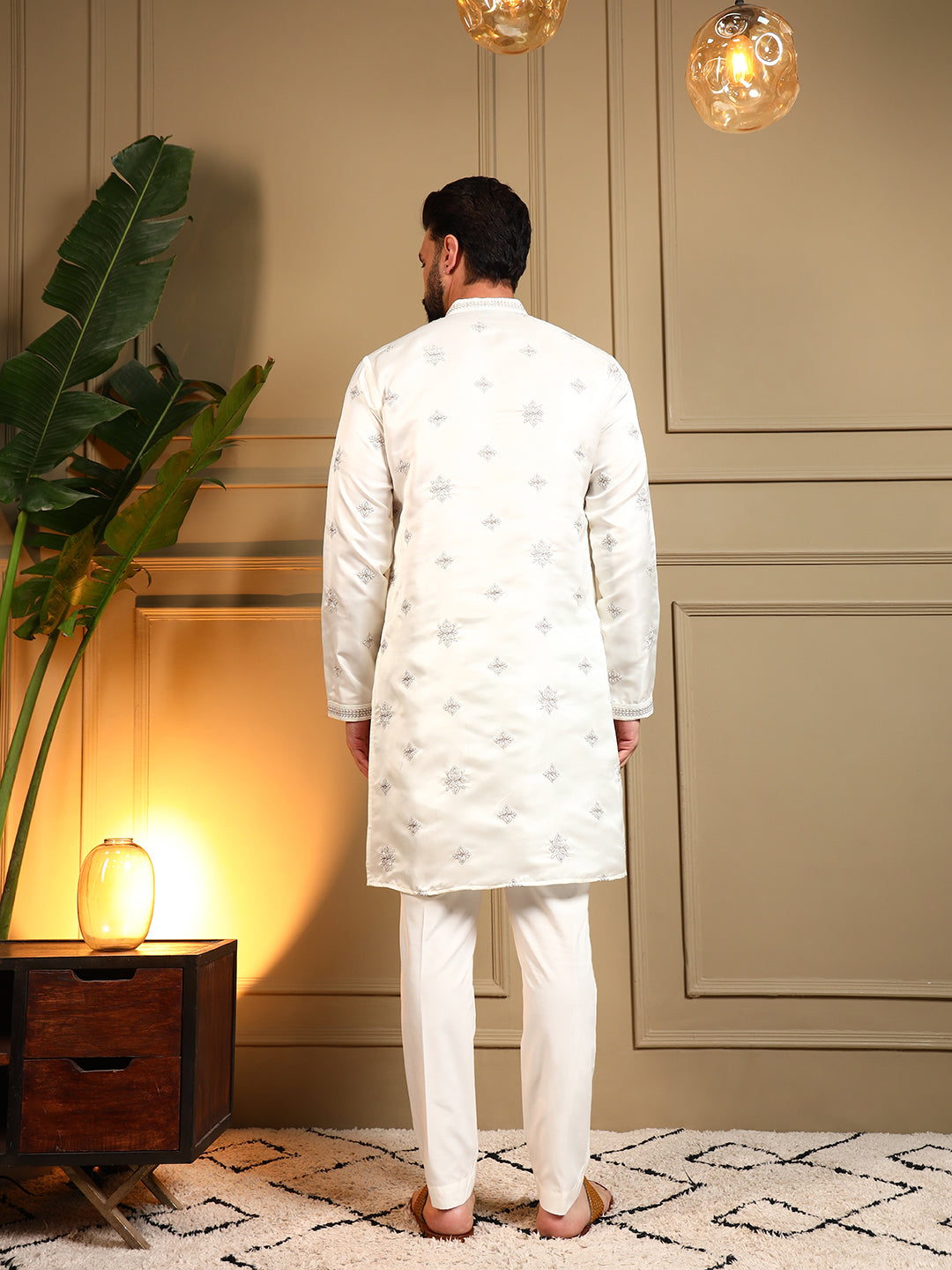 Royal Silk White Kurta Pajama
