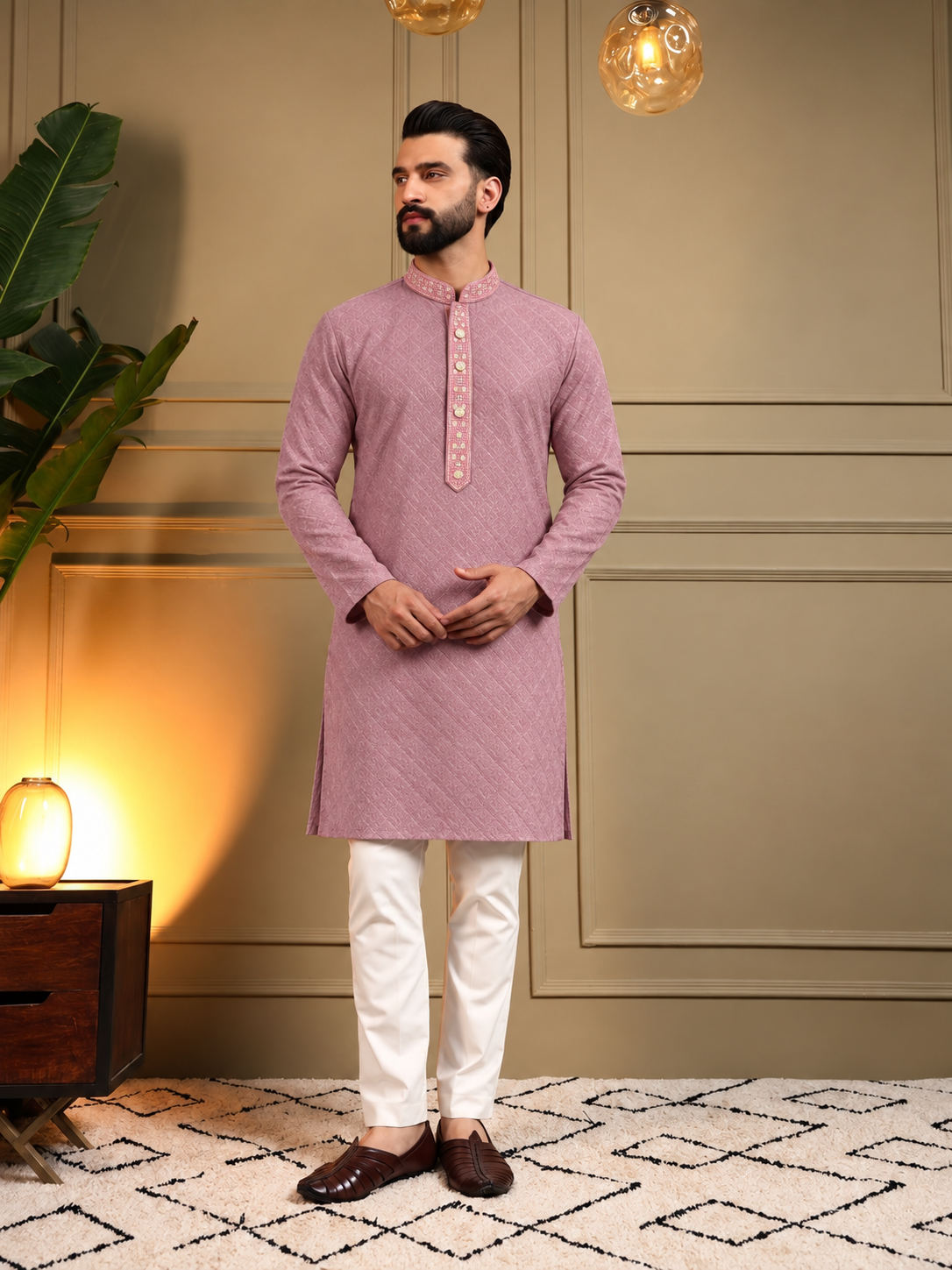 Pink Drift Kurta Pajama