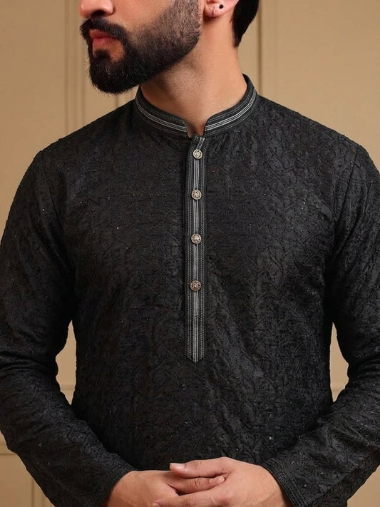 Black Shadow Kurta Pajama