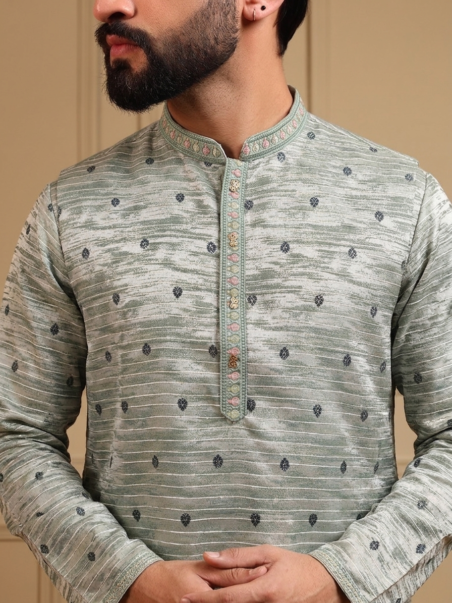 Green Leaf Kurta Pajama