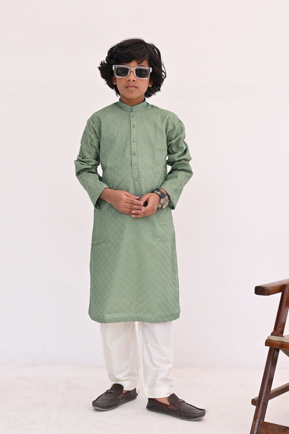 Mint Crush Chikankari Kurta Pajama