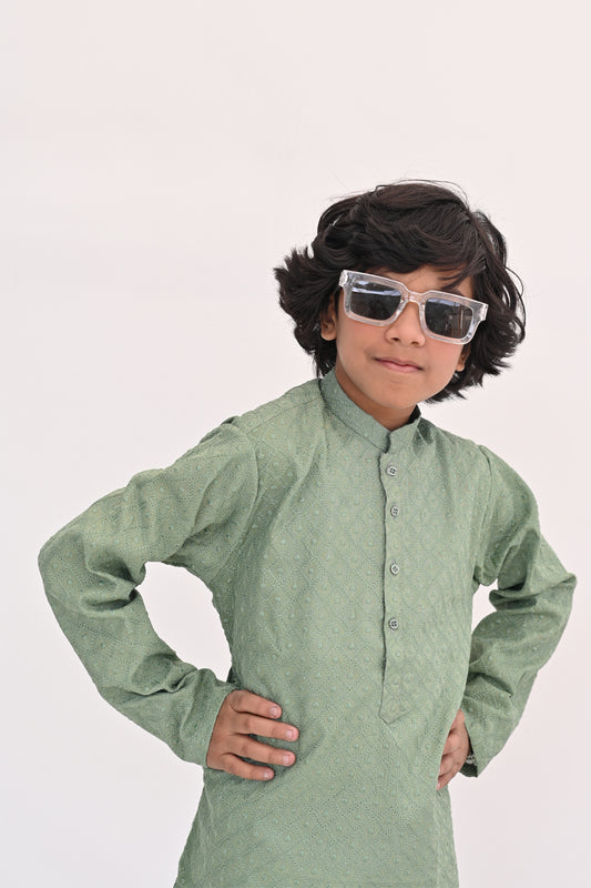 Mint Crush Chikankari Kurta Pajama