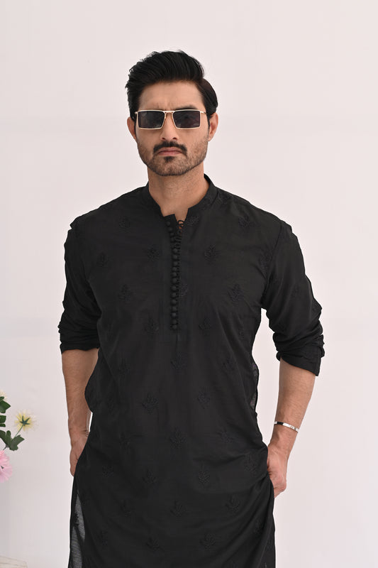 Nightfall Black Kurta Pajama