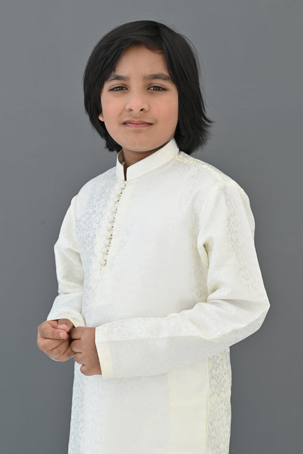 Diamond White Jamawar Kurta Pajama