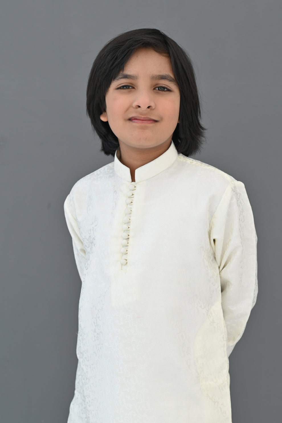 Diamond White Jamawar Kurta Pajama