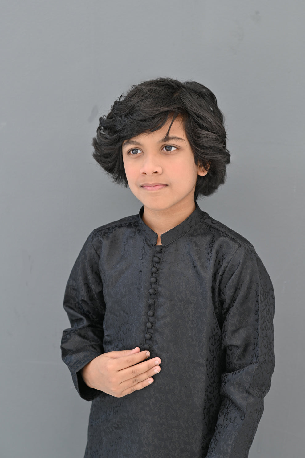 Black Eclipse Jamawar Kurta Pajama