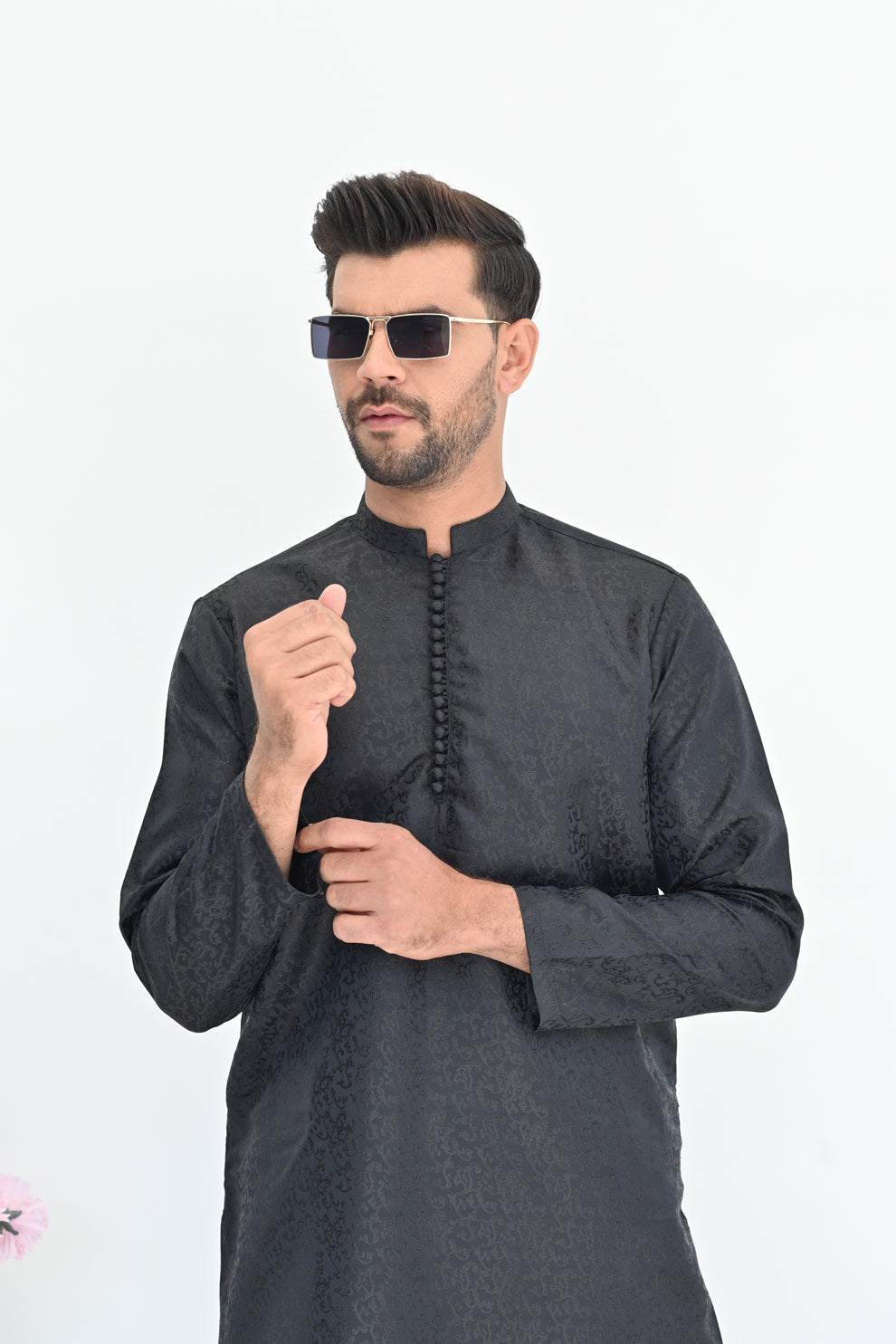 Black Eclipse Jamawar Kurta Pajama