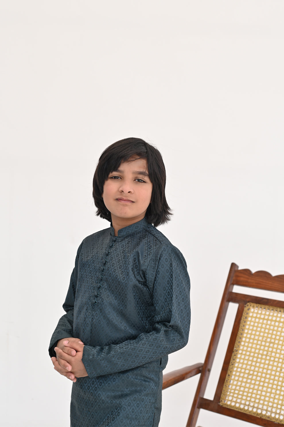 Evergreen Forest Jamawar Kurta Pajama