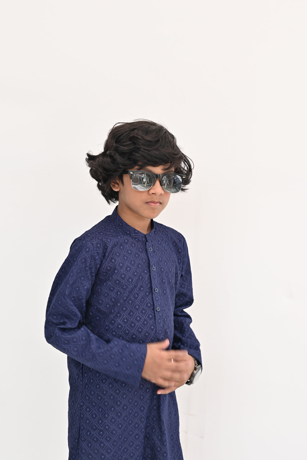 Blue Rush Chikankari Kurta Pajama