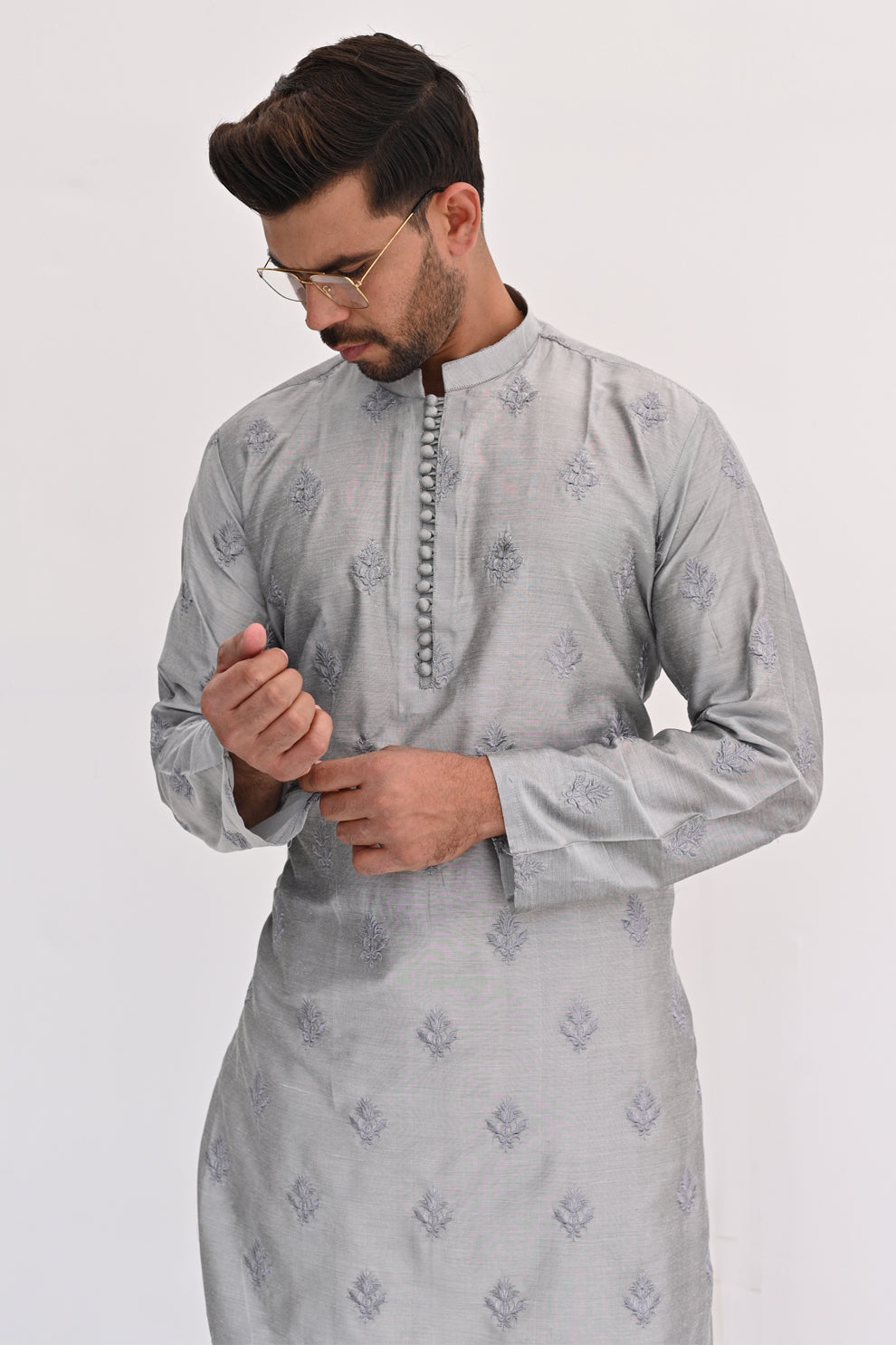 Moonbeam Silver Kurta Pajama