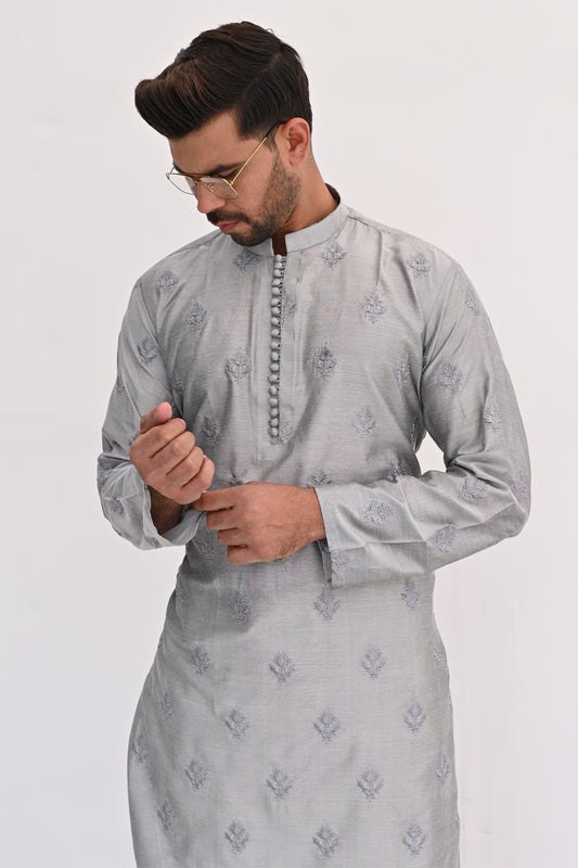 Moonbeam Silver Kurta Pajama