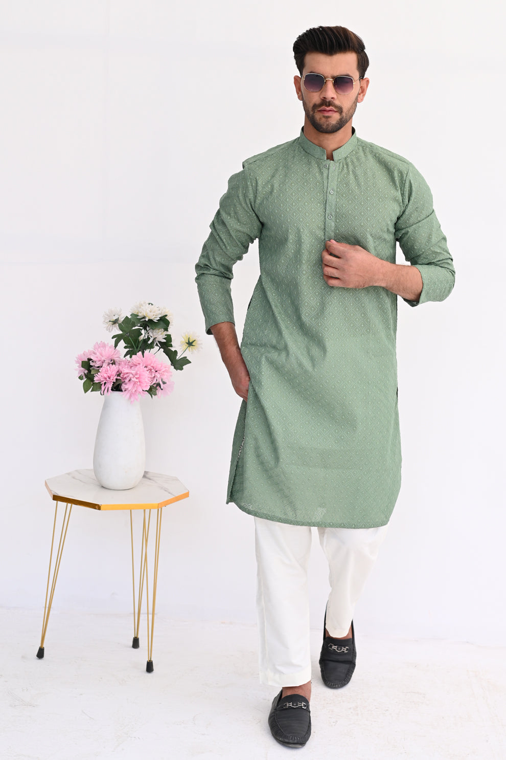 Mint Crush Chikankari Kurta Pajama