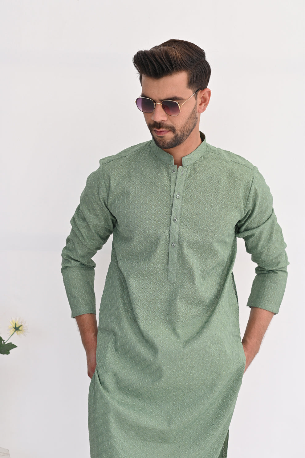 Mint Crush Chikankari Kurta Pajama