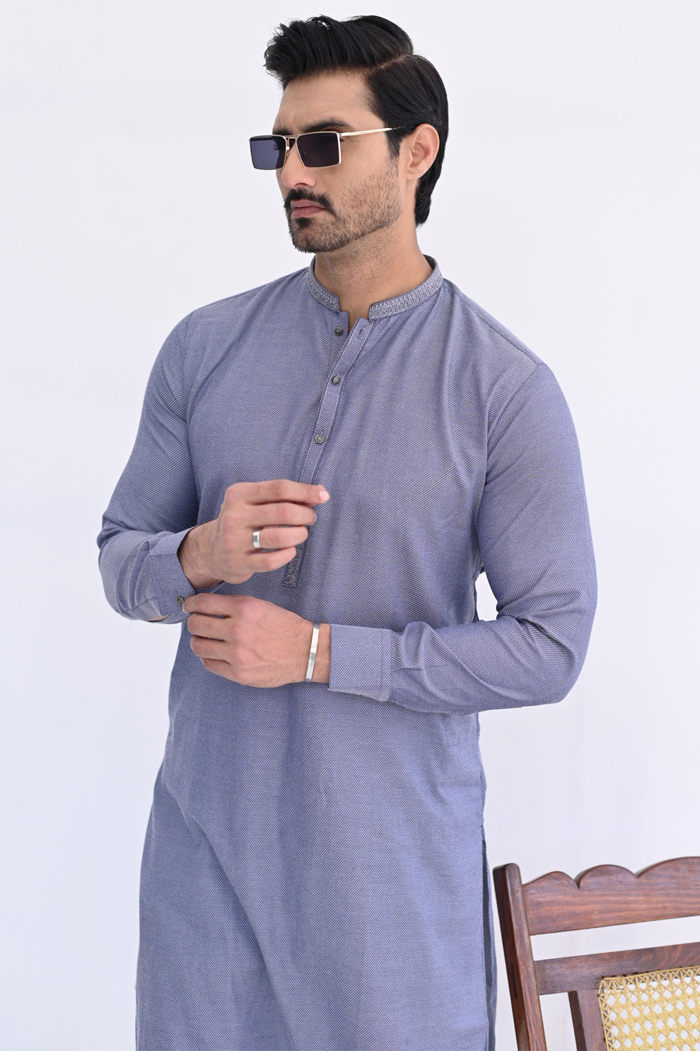 Slate Blue Sky Kurta Pajama