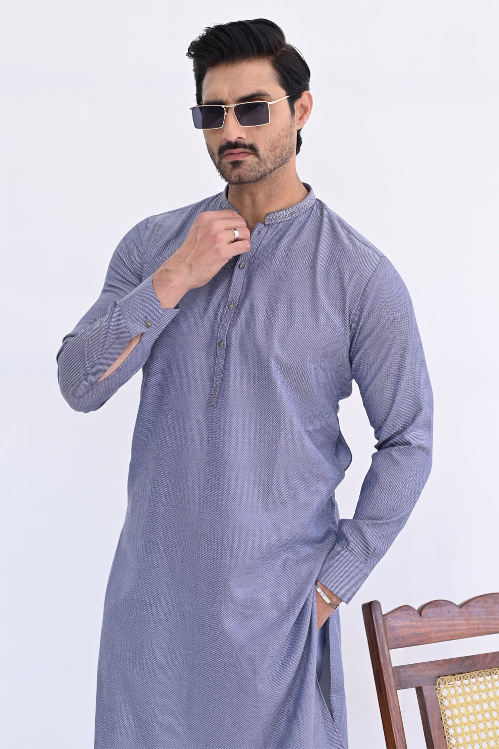 Slate Blue Sky Kurta Pajama