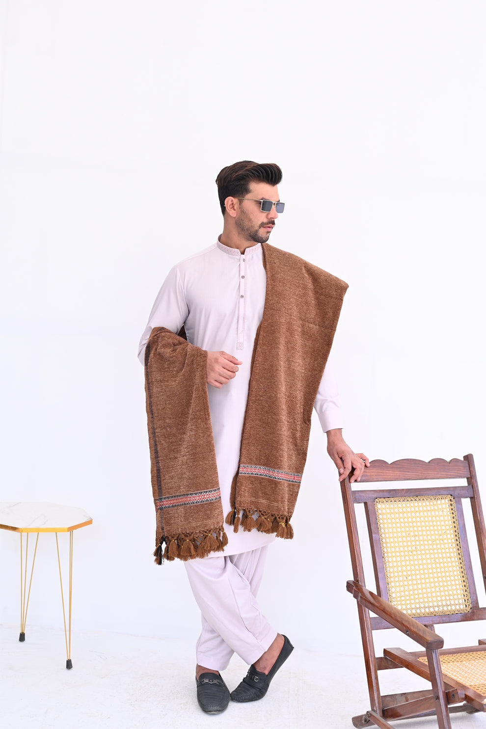 Light Brown Drape Shawl