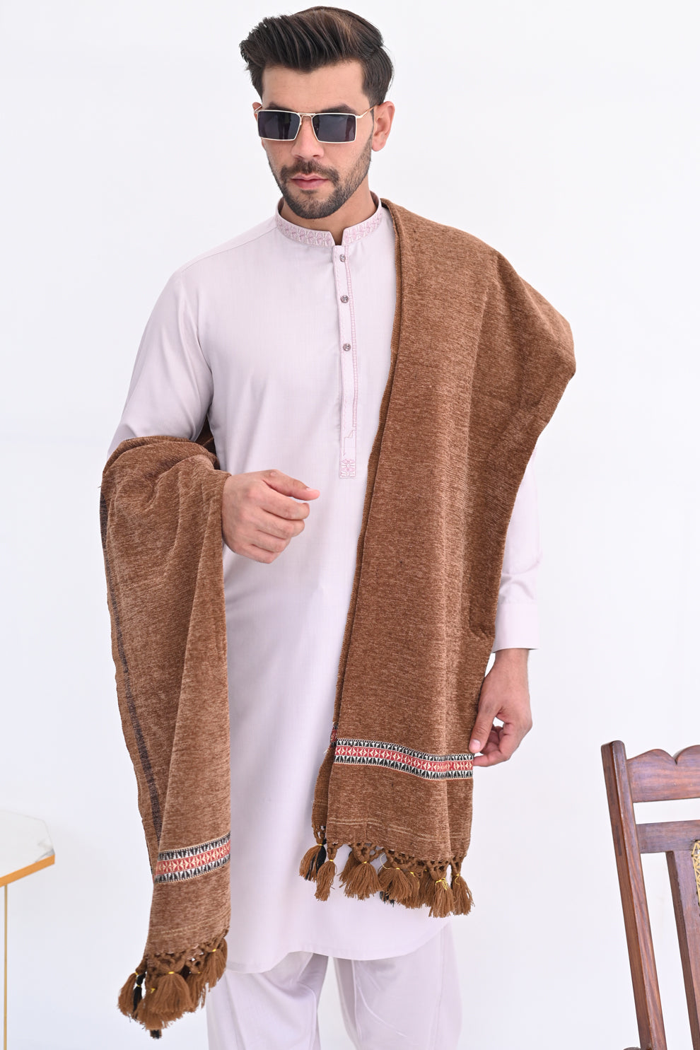 Light Brown Drape Shawl