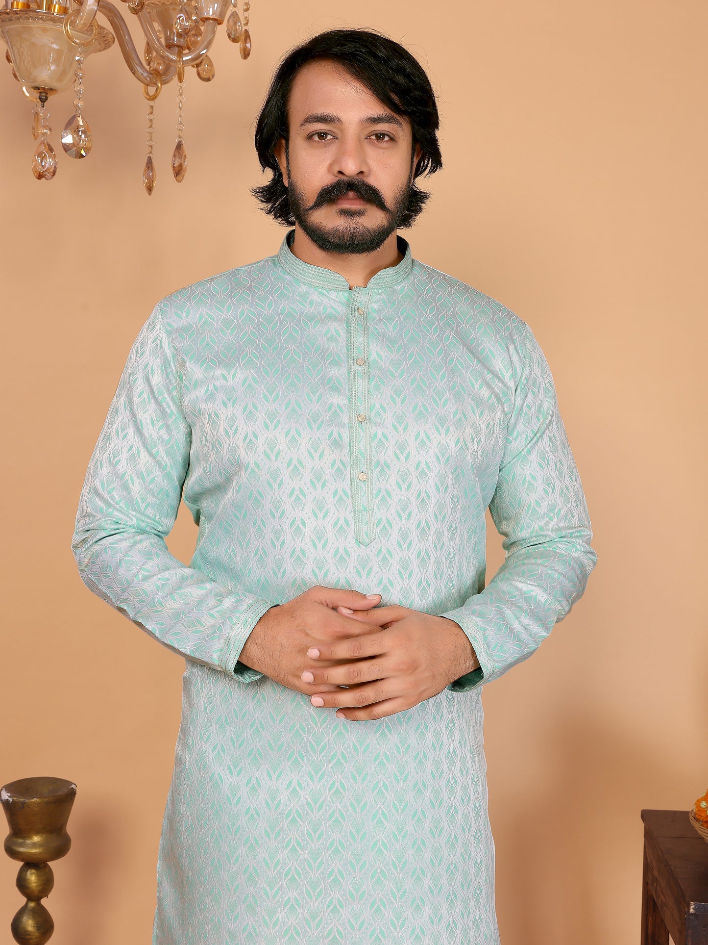 Green Sea-Glass Kurta Pajama