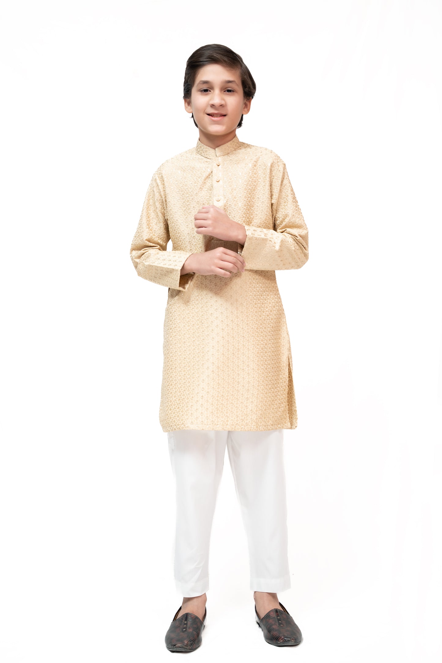 Zar Golden Boys Sequins Kurta Pajama